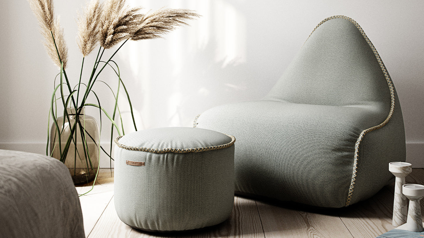 Cura Lounge Chair - Eksklusiv og bærekraftig sakkosekk for innendørs bruk
