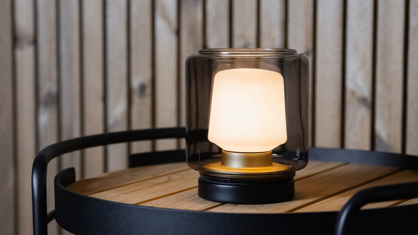 Ambience - Lamp Intelligent & New York base - Innendørs/utendørs lampe med glasslykt