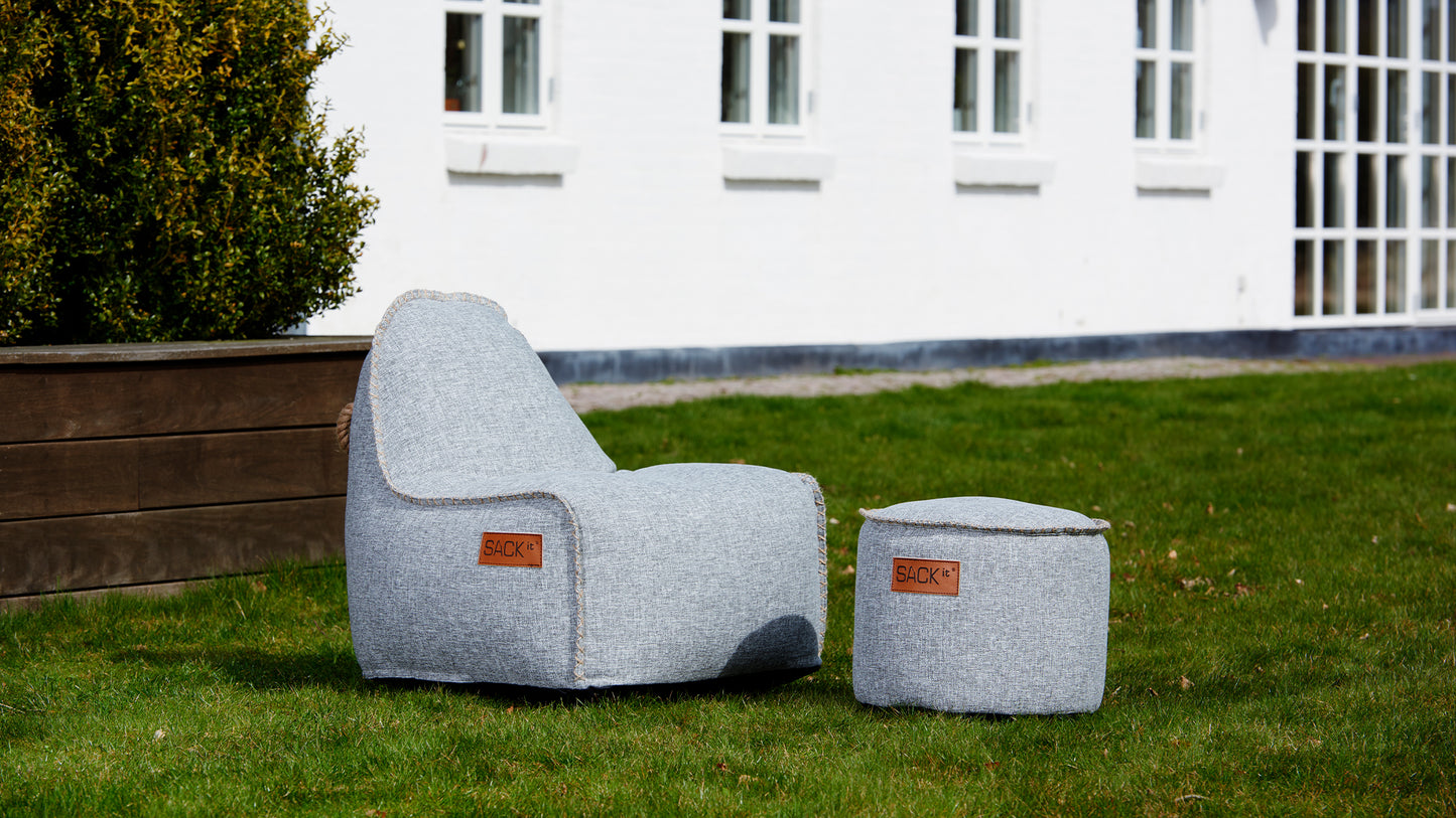 Cobana Junior Lounge Chair - Light Grey - Sakkosekk til barn for innendør og utendørs bruk