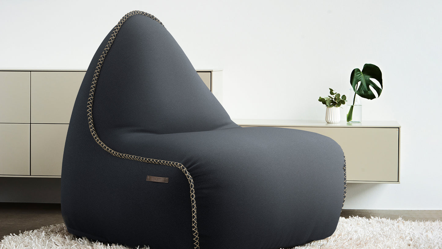 Cura Lounge Chair - Eksklusiv og bærekraftig sakkosekk for innendørs bruk