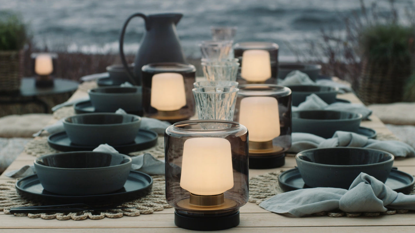 Ambience - Lamp Intelligent & New York base - Innendørs/utendørs lampe med glasslykt