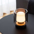 Lamp base in frosted smoked glass and stainless steel for indoor and outdoor use, 170 mm tall and 141 mm diameter.