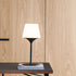 Ambience Lamp Intelligent+ med Aalborg base i rustfritt stål og frostet glass, utendørsbelysning, 35 cm høy.