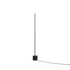 SACKit Expo 120 svart gulvlampe med slank aluminiumsprofil og marmorfot, oppadrettet LED-lys.