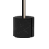 SACKit Expo 120 gulvlampe i svart aluminium med marmorfot og vertikal LED-lysstripe.