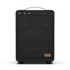 Boom 150 bærbar Bluetooth-høyttaler i svart med aluminiumsdetaljer og polymerramme.