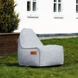 Lys grå Cobana Junior Lounge Chair sakkestol for barn i holdbart, vannavstøtende stoff.