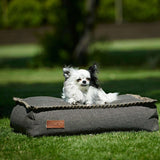 Mini Cobana Dog bed in brown with water-resistant fabric and anti-slip bottom.