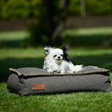 Mini Cobana Dog bed in brown with water-resistant fabric and anti-slip bottom.
