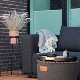 Hjørnesofa Cobana Lounge i svart med aluminiumsramme og tekstil, utendørs modulbasert design