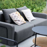 Cobana Lounge Sofa armstøtte i svart pulverlakkert aluminium med tekstil i Cobana Black.