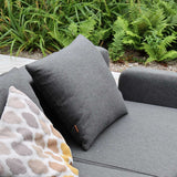 Cobana Cushion in black Olefin fabric with foam filling for outdoor sofa comfort.