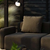 Cobana Cushion in black Olefin fabric with foam filling for outdoor sofa comfort.