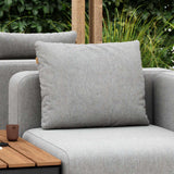 Cobana Cushion in black Olefin fabric with foam filling for outdoor sofa comfort.
