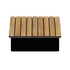 SACKit Patio Storage Table i teak og svart aluminium med oppbevaring, modul til Cobana Lounge-serien.