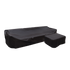 Svart vannavstøtende vintertrekk til Cobana Lounge Sofa med 3 moduler og pouf, elastisk materiale.