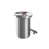 Vinkjøler i satengpolert rustfritt stål med skinnhåndtak og to-lags isolasjon, Ø14 cm.