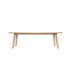 Edge Dining Table i europeisk eik med fasetterte kanter og mattlakkert overflate, 240x100 cm.
