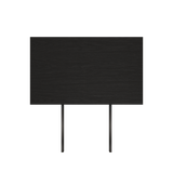 Svartbeiset eikefiner tilleggsplate 60x90 cm for Edge Dining Table med synlige treårer.