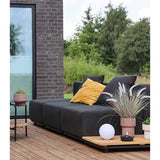 Cobana Lounge Sofa i svart uten armlener, modulbasert utesofa med rene skandinaviske linjer.