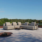 Cobana Lounge Sofa 5-seter hjørnesofa i svart med modulær design og aluminiumsramme.