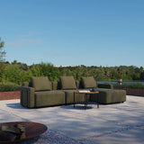 Cobana Lounge Sofa 4-seters hjørnesofa i svart med modulære seter uten armlener utendørs