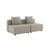 Beige Cobana loungesofa med to moduler og løse ryggputer fra sackit for moderne utendørs bruk – vist i et tidløst nordisk design