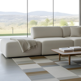 Modulbasert Fjord Sofa med myke linjer og avrundede kanter i et skandinavisk design.