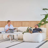 Soft Sofa Indoor modulsofa i beige corduroy stoff med myk, rammefri design.