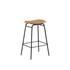 Frame Bar Stool høy 73 cm i Terra Safari skinn med pulverlakkert stålstativ og minimalistisk design.