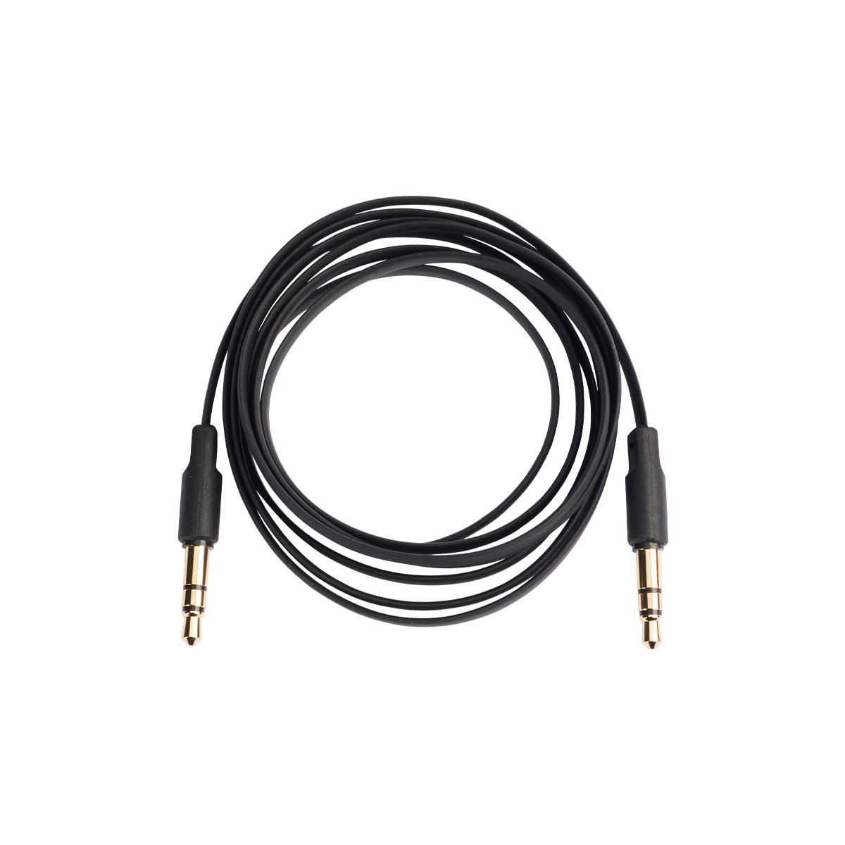 Svart 130 cm Minijack-kabel for TOUCHit og andre 3,5 mm lydkontakter.