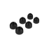 Onyx fargede silikon øretips i small, medium og large størrelse for ROCKit høretelefoner.