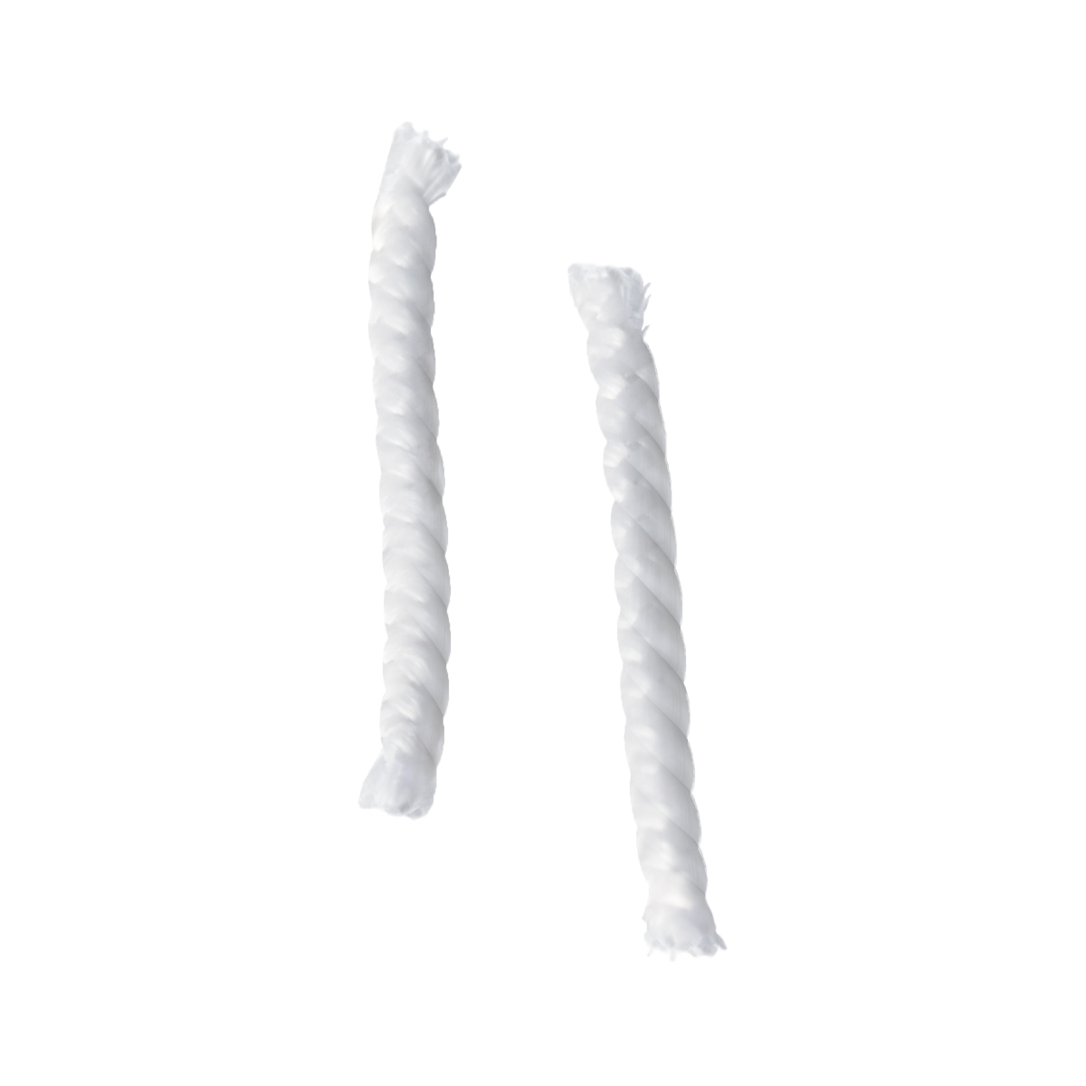 Two spare wicks for SACKit Oil Lamp version 1.0, white and thin, 0.8 x 10 cm.