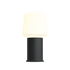 Svart Lamp Intelligent+ med London base i pulverlakkert stål, størrelse 8, utendørsbelysning.