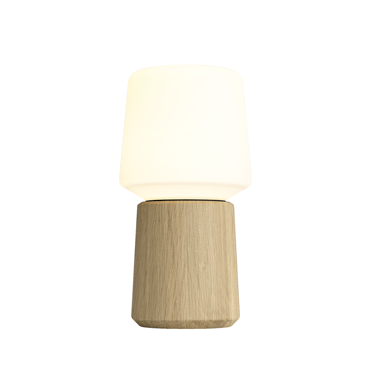 Ambience Lamp Intelligent+ med Oslo base i naturlig FSC-sertifisert eik, størrelse 8, innendørs belysning