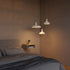 Hvit Dawn Pendant Ø40 lampe i aluminium med perforert topp og hvitmalte innerskjerm.