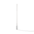 SACKit Expo 185 gulvlampe med polert marmorfot og vertikal frostet LED-stripe i aluminium.