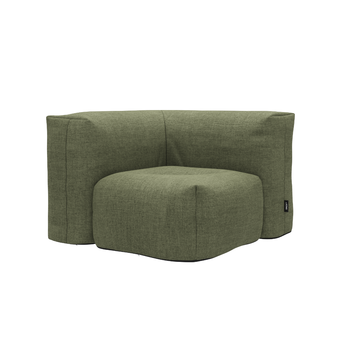 Soft Sofa Outdoor hjørnesofa i Kirra Olive stoff, myk og værbestandig utendørs sofa.