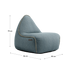 Medley Lounge Chair i grått Medley-stoff, myk saccostol med ryggstøtte og håndsydde sømmer.