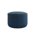 Medley Pouf i blått Medley Denim stoff, rund puf med mykt og slitesterkt trekk.