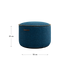 Medley Pouf i denimblått stoff, rund puf med mykt, slitesterkt trekk.