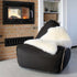 Canvas Lounge Chair sakkosekk i petrolfarget canvas med ryggstøtte og håndsydde sømmer.