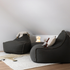 Cobana Lounge Chair i grått, vanntett og holdbar sakkosekk med ryggstøtte for innendørs og utendørs bruk.