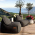Cobana Lounge Chair i grått stoff med ryggstøtte, innendørs og utendørs salongstol.