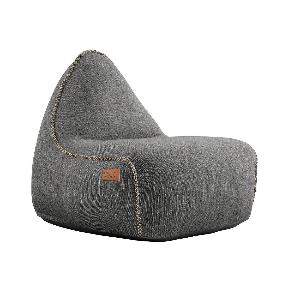 Cobana Lounge Chair i grått stoff med ryggstøtte, designet for innendørs og utendørs bruk.