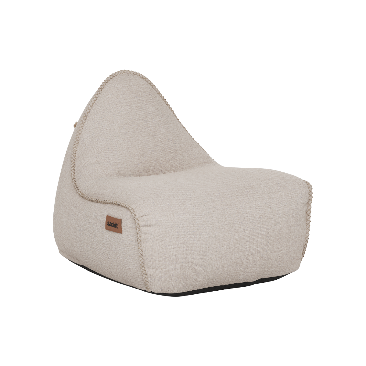 Kirra Sand Cobana Lounge Chair sakkestol med ryggstøtte i vanntett stoff for innendørs og utendørs bruk