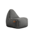Cobana Junior Lounge Chair i grått stoff, barnesekkestol med rund form og høy ryggstøtte.