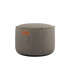 Rund Cobana Pouf i taupe farge med vannavstøtende stoff og håndsydde sømmer.
