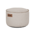 Kirra Sand Cobana Pouf i rund form med vannavstøtende stoff, brukt som puff eller fotskammel.