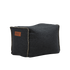 Cobana Square Pouf i svart med vannavvisende stoff og rustikt vintagedesign.